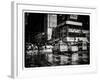 Urban Street Scene with NYC Yellow Taxis - Cabs in Winter-Philippe Hugonnard-Framed Art Print