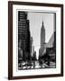 Urban Street Scene with the Empire State Building in Winter-Philippe Hugonnard-Framed Photographic Print