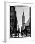 Urban Street Scene with the Empire State Building in Winter-Philippe Hugonnard-Framed Photographic Print