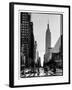 Urban Street Scene with the Empire State Building in Winter-Philippe Hugonnard-Framed Photographic Print