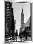 Urban Street Scene with the Empire State Building in Winter-Philippe Hugonnard-Mounted Photographic Print