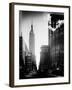 Urban Street Scene with the Empire State Building in Winter-Philippe Hugonnard-Framed Photographic Print