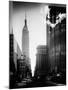 Urban Street Scene with the Empire State Building in Winter-Philippe Hugonnard-Mounted Photographic Print