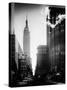 Urban Street Scene with the Empire State Building in Winter-Philippe Hugonnard-Stretched Canvas