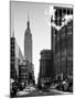 Urban Street Scene with the Empire State Building in Winter-Philippe Hugonnard-Mounted Photographic Print