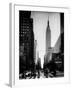 Urban Street Scene with the Empire State Building in Winter-Philippe Hugonnard-Framed Photographic Print