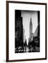 Urban Street Scene with the Empire State Building in Winter-Philippe Hugonnard-Framed Art Print