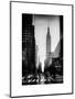 Urban Street Scene with the Empire State Building in Winter-Philippe Hugonnard-Mounted Art Print