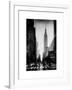 Urban Street Scene with the Empire State Building in Winter-Philippe Hugonnard-Framed Art Print