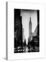 Urban Street Scene with the Empire State Building in Winter-Philippe Hugonnard-Stretched Canvas