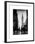 Urban Street Scene with the Empire State Building in Winter-Philippe Hugonnard-Framed Art Print