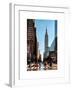 Urban Street Scene with the Empire State Building in Winter-Philippe Hugonnard-Framed Premium Giclee Print