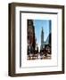 Urban Street Scene with the Empire State Building in Winter-Philippe Hugonnard-Framed Art Print