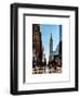 Urban Street Scene with the Empire State Building in Winter-Philippe Hugonnard-Framed Art Print