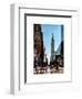 Urban Street Scene with the Empire State Building in Winter-Philippe Hugonnard-Framed Art Print