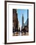 Urban Street Scene with the Empire State Building in Winter-Philippe Hugonnard-Framed Art Print