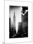 Urban Street Scene with the Empire State Building in Winter-Philippe Hugonnard-Mounted Art Print