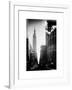 Urban Street Scene with the Empire State Building in Winter-Philippe Hugonnard-Framed Art Print