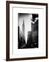 Urban Street Scene with the Empire State Building in Winter-Philippe Hugonnard-Framed Art Print