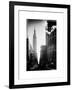 Urban Street Scene with the Empire State Building in Winter-Philippe Hugonnard-Framed Art Print