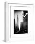 Urban Street Scene with the Empire State Building in Winter-Philippe Hugonnard-Framed Art Print