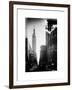 Urban Street Scene with the Empire State Building in Winter-Philippe Hugonnard-Framed Art Print