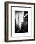 Urban Street Scene with the Empire State Building in Winter-Philippe Hugonnard-Framed Art Print