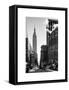 Urban Street Scene with the Empire State Building in Winter-Philippe Hugonnard-Framed Stretched Canvas