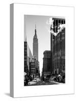 Urban Street Scene with the Empire State Building in Winter-Philippe Hugonnard-Stretched Canvas