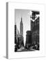 Urban Street Scene with the Empire State Building in Winter-Philippe Hugonnard-Stretched Canvas