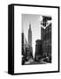 Urban Street Scene with the Empire State Building in Winter-Philippe Hugonnard-Framed Stretched Canvas