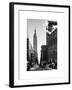 Urban Street Scene with the Empire State Building in Winter-Philippe Hugonnard-Framed Art Print