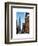 Urban Street Scene with the Empire State Building in Winter-Philippe Hugonnard-Framed Art Print