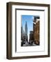 Urban Street Scene with the Empire State Building in Winter-Philippe Hugonnard-Framed Art Print