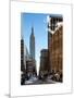 Urban Street Scene with the Empire State Building in Winter-Philippe Hugonnard-Mounted Art Print