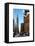 Urban Street Scene with the Empire State Building in Winter-Philippe Hugonnard-Framed Stretched Canvas