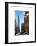 Urban Street Scene with the Empire State Building in Winter-Philippe Hugonnard-Framed Art Print