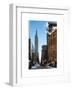 Urban Street Scene with the Empire State Building in Winter-Philippe Hugonnard-Framed Art Print