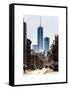Urban Street Scene with the One World Trade Center (1WTC) in Winter-Philippe Hugonnard-Framed Stretched Canvas