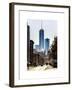 Urban Street Scene with the One World Trade Center (1WTC) in Winter-Philippe Hugonnard-Framed Premium Giclee Print