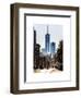 Urban Street Scene with the One World Trade Center (1WTC) in Winter-Philippe Hugonnard-Framed Art Print