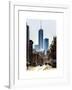Urban Street Scene with the One World Trade Center (1WTC) in Winter-Philippe Hugonnard-Framed Art Print