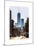 Urban Street Scene with the One World Trade Center (1WTC) in Winter-Philippe Hugonnard-Mounted Art Print