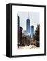 Urban Street Scene with the One World Trade Center (1WTC) in Winter-Philippe Hugonnard-Framed Stretched Canvas