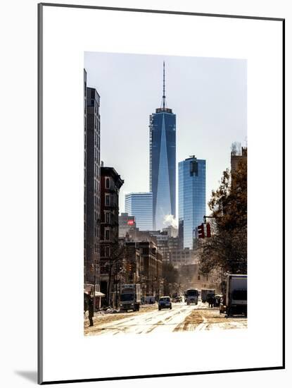 Urban Street Scene with the One World Trade Center (1WTC) in Winter-Philippe Hugonnard-Mounted Art Print