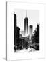 Urban Street Scene with the One World Trade Center (1WTC) in Winter-Philippe Hugonnard-Stretched Canvas