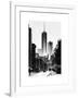 Urban Street Scene with the One World Trade Center (1WTC) in Winter-Philippe Hugonnard-Framed Art Print