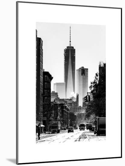 Urban Street Scene with the One World Trade Center (1WTC) in Winter-Philippe Hugonnard-Mounted Art Print