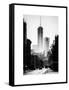 Urban Street Scene with the One World Trade Center (1WTC) in Winter-Philippe Hugonnard-Framed Stretched Canvas