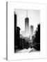 Urban Street Scene with the One World Trade Center (1WTC) in Winter-Philippe Hugonnard-Stretched Canvas